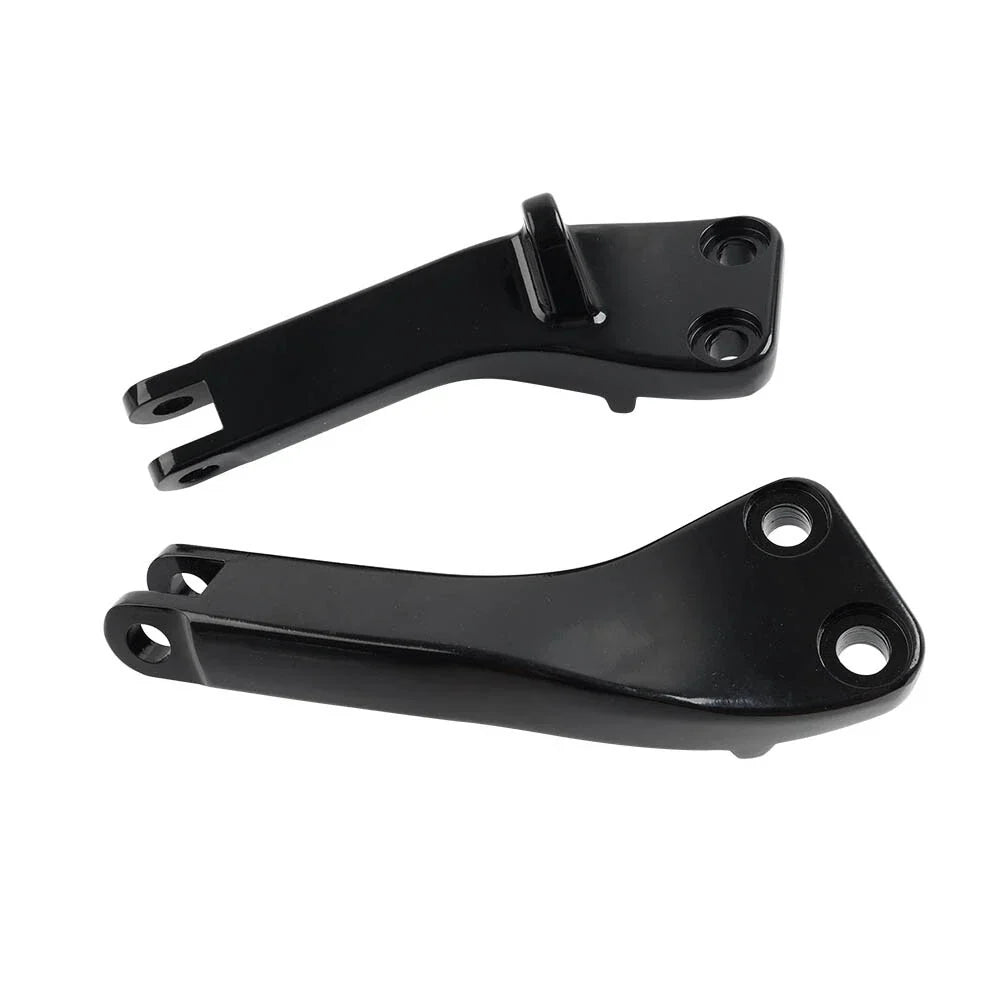 Black Passenger Foot Peg Mount Brackets for Harley Dyna FXDF FXDL FXDC FXDWG