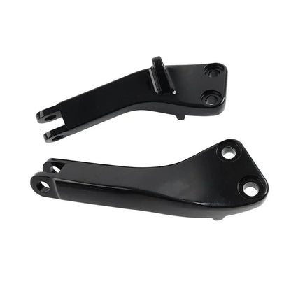 Black Passenger Foot Peg Mount Brackets for Harley Dyna FXDF FXDL FXDC FXDWG