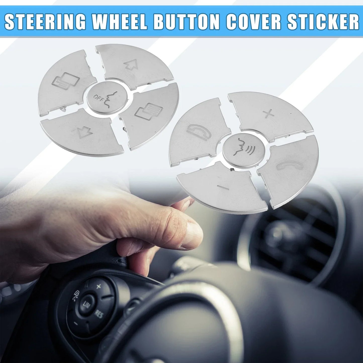 Steering Wheel Button Cover Stickers for Mercedes-Benz R Class (2010-2017)