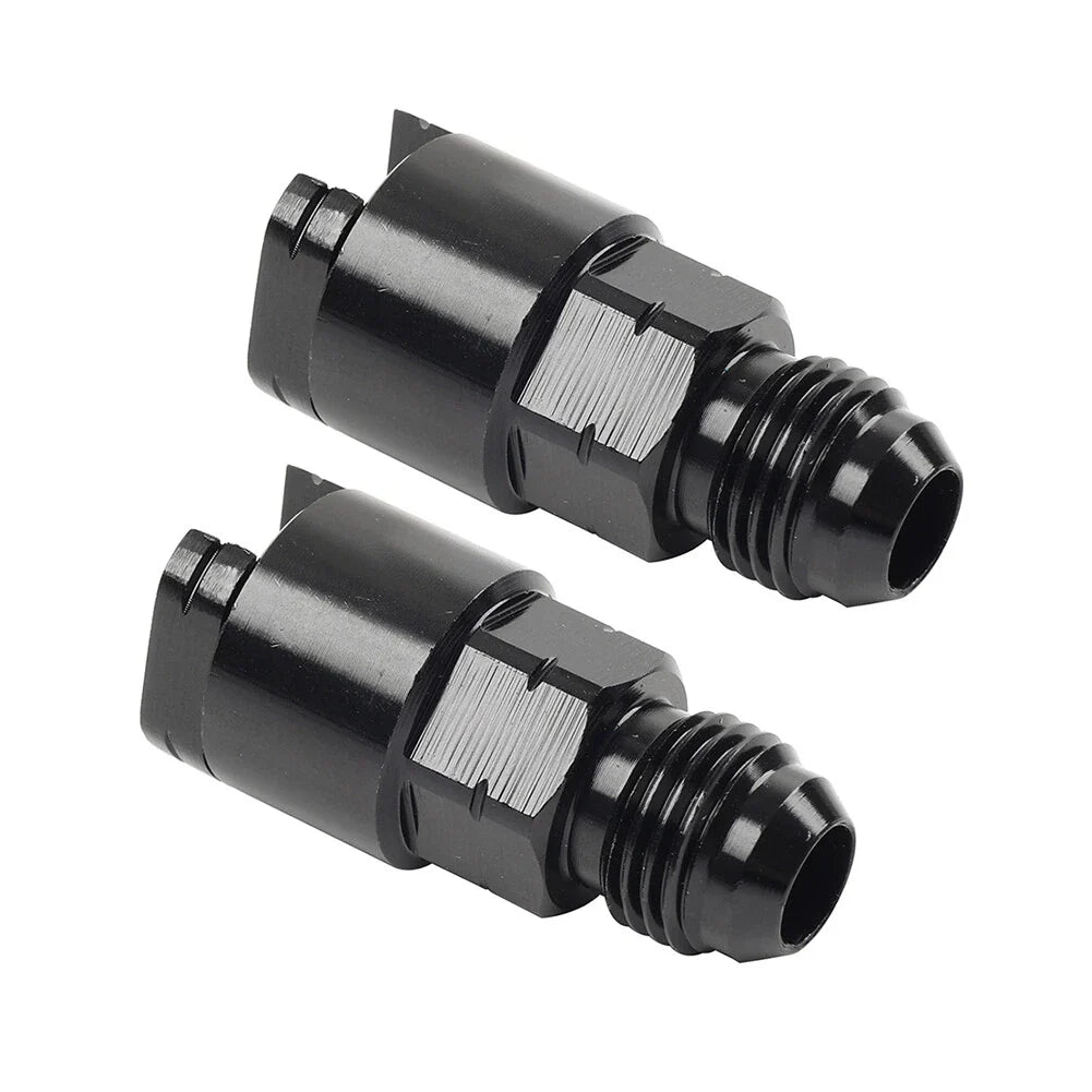 Black 6AN Male to 5/16" EFI Fuel Rail Adapter Fitting for Car Model