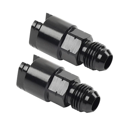 Black 6AN Male to 5/16" EFI Fuel Rail Adapter Fitting for Car Model