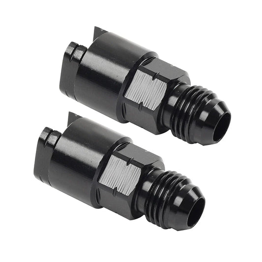 Black 6AN Male to 5/16" EFI Fuel Rail Adapter Fitting for Car Model