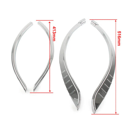 Black Rear Fender Flares Trim for Harley Tri-Glide Ultra (2014-2023)