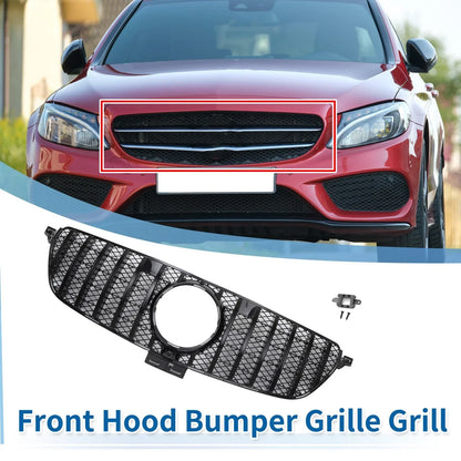 Front Upper Bumper Grille for Mercedes-Benz GLE450 AMG 2016-2017 Black