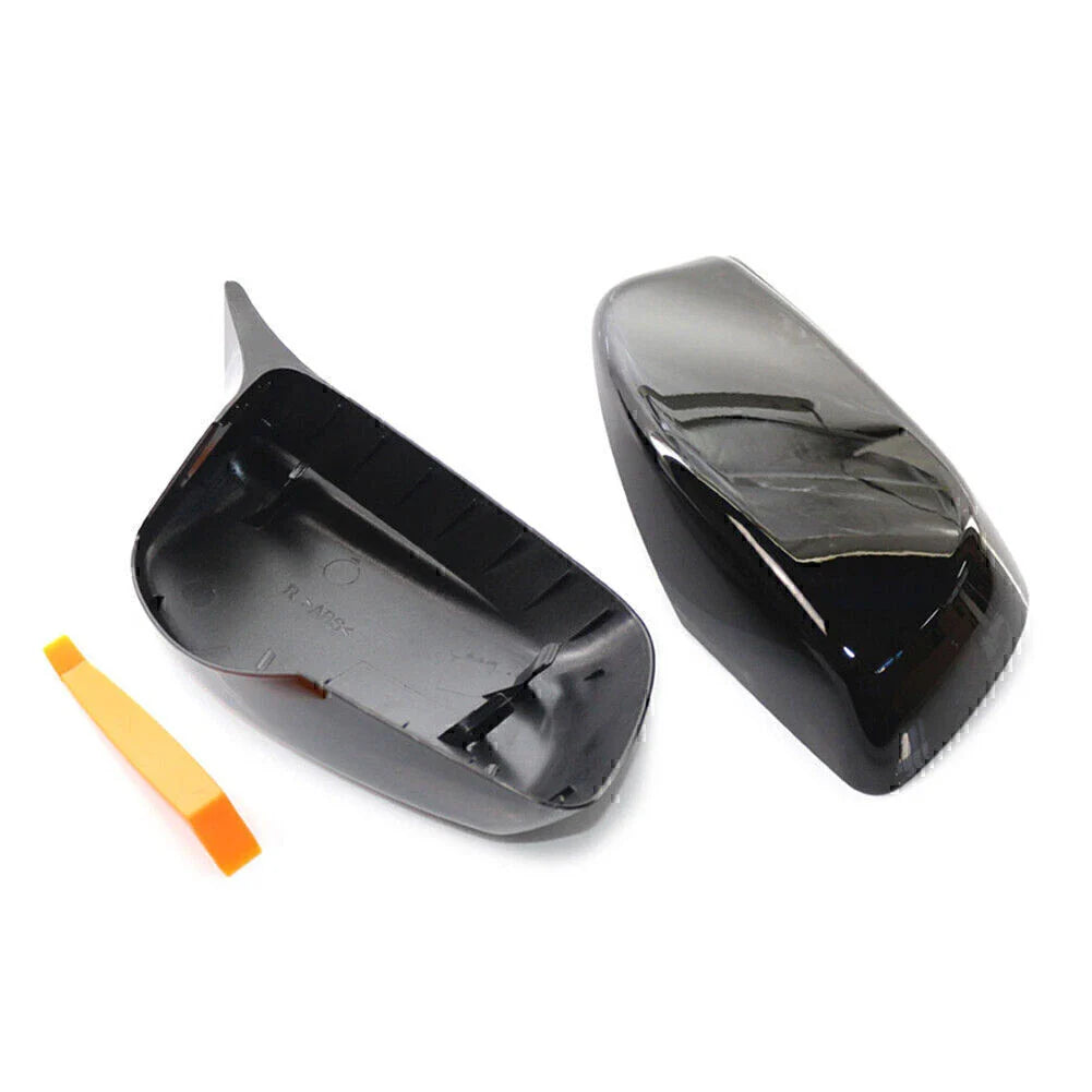 ABS Glossy Black Rear View Mirror Covers for BMW E60 E61 (2004-2007)
