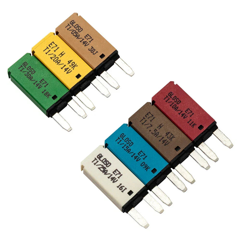 7 x Circuit Breaker Blades 5-30A for Car, Motorcycle, Truck Electrical Equipment