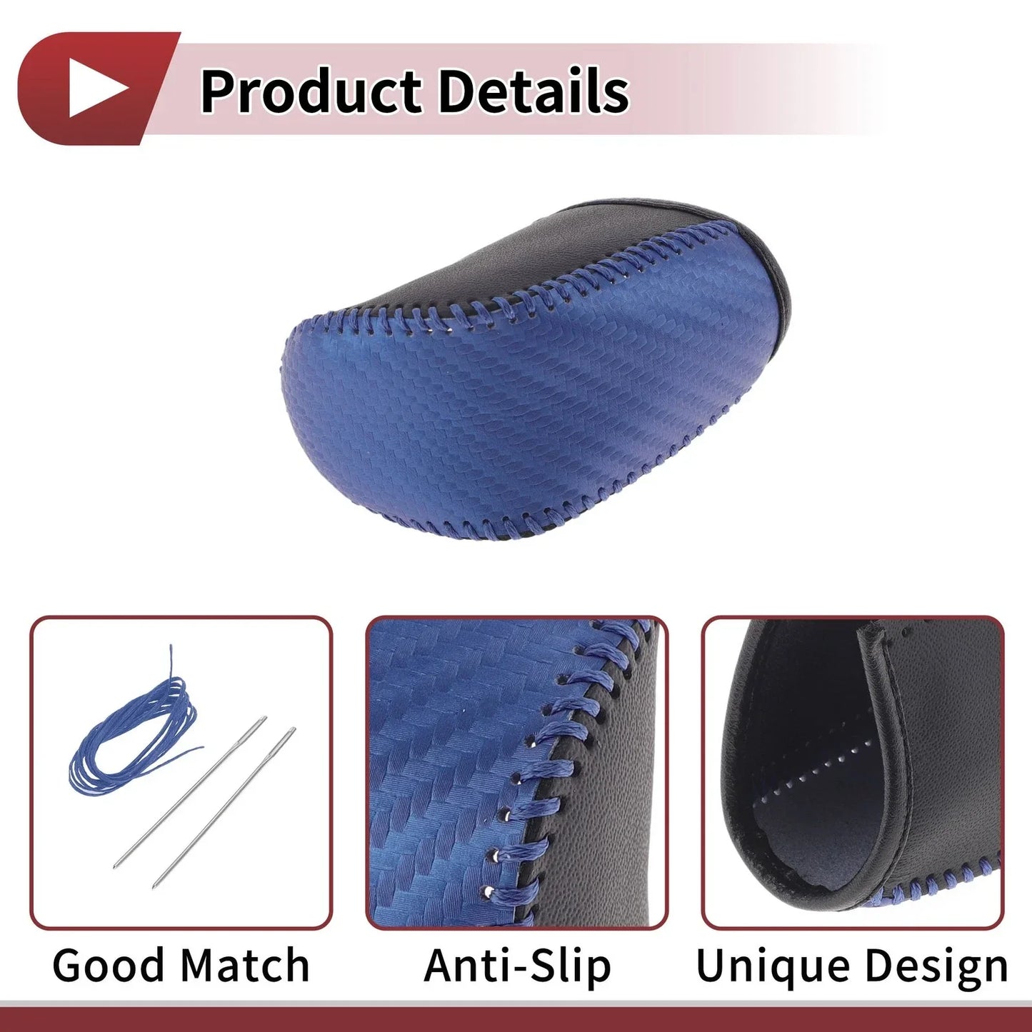 Dodge Journey Gear Shift Knob Cover 2011-2020 Black Blue Faux Leather