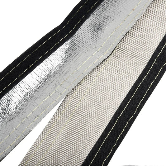 1M Metallic Heat Shield Sleeve Insulated Wire Hose Cover Wrap Loom Tube 12mm Dia