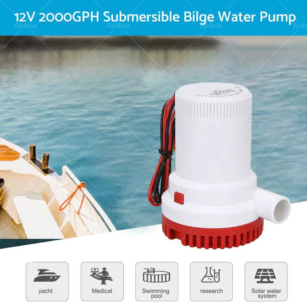 12V 2000 GPH Submersible Electric Water Pump for Boat Marine