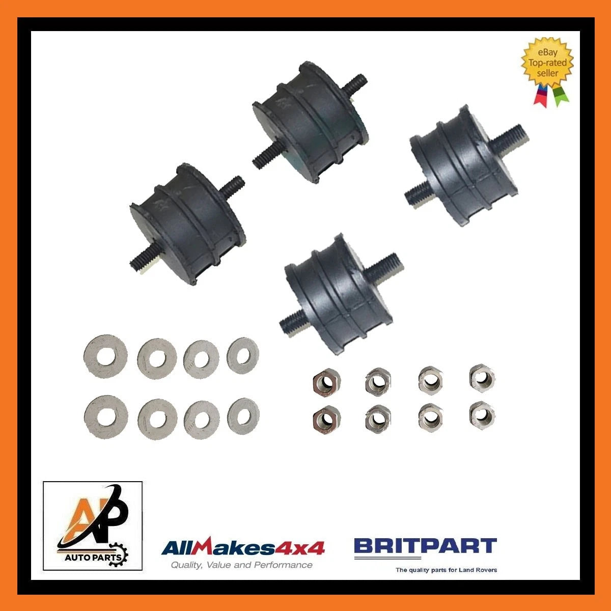 Gearbox Mount Set with Engine Nuts and Washers for Land Rover Series 2 3 (Petrol) (1959–1971)