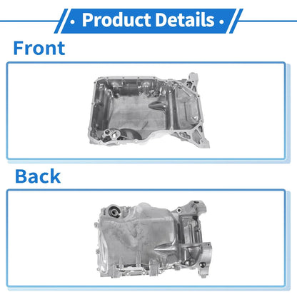 Engine Oil Pan for Honda CR-V (2007-2011) - Aluminum Alloy, Silver Tone