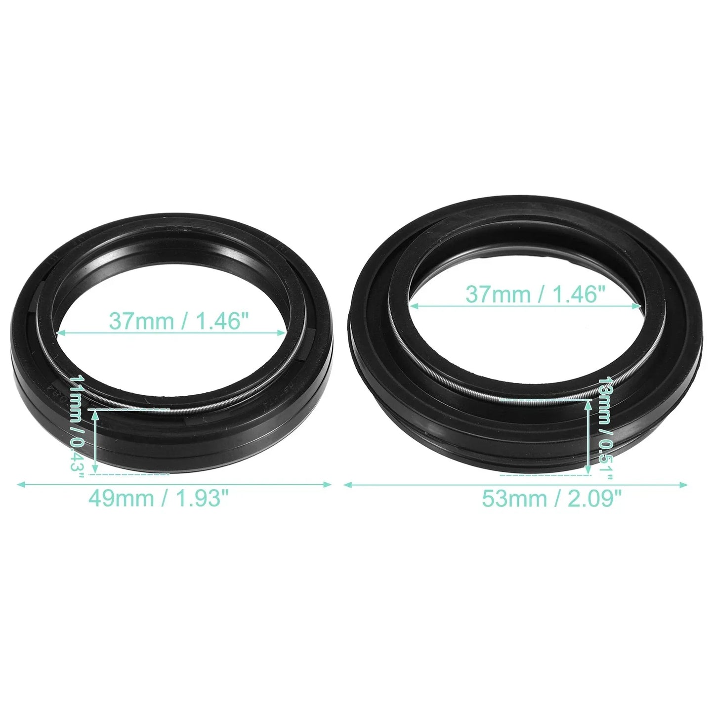 37mm x 11mm Motorcycle Front Fork Shock Oil Seal Dust Seals for Honda VFR400