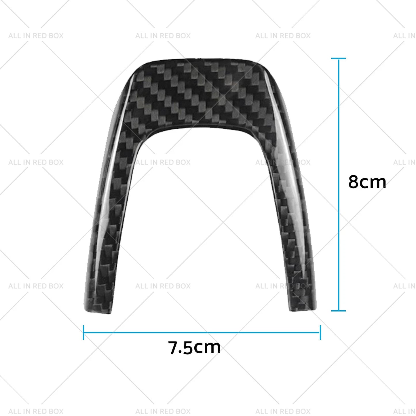 Black Carbon Fiber Steering Wheel Cover for Fiat 500 Abarth 09-19