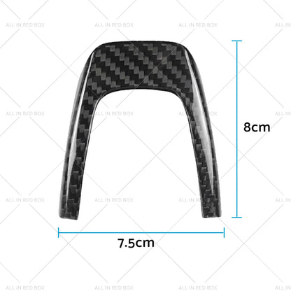 Black Carbon Fiber Steering Wheel Cover for Fiat 500 Abarth 09-19