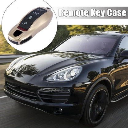 Gold Tone Car Remote Key Cover Fob Case for Porsche Cayenne Panamera (2003-2023)