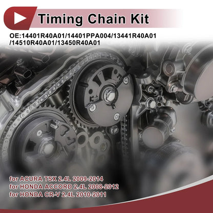 Timing Chain Kit for Honda Accord, CR-V & Acura TSX 2.4L (2003-2011)