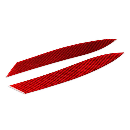 Red Carbon Fiber Headlight Eyelids for Jaguar F-Type (2013-2024)