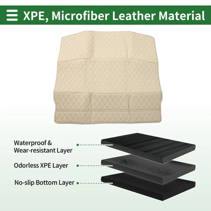 Cargo Liner Trunk Mat for Honda CR-V 2023-2024 3D Diamond Pattern Beige XPE