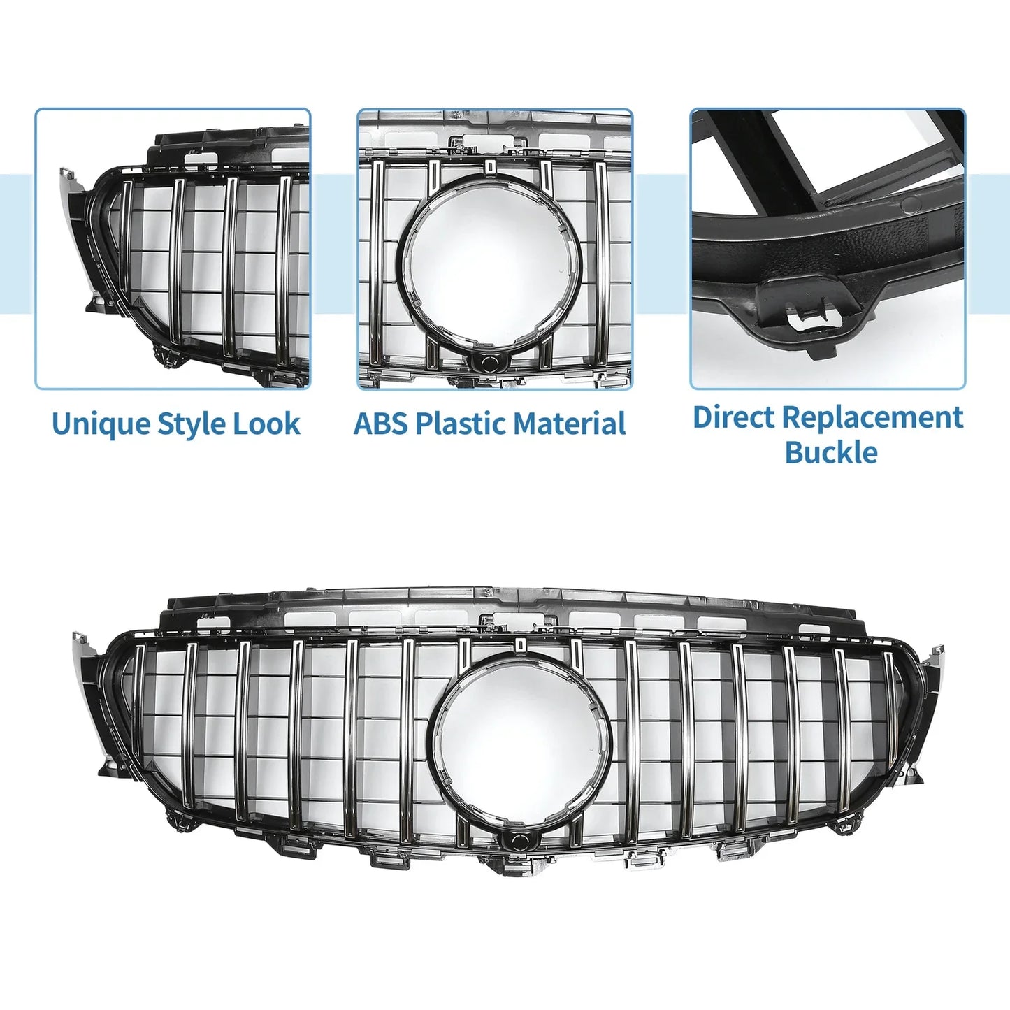 Front Upper Bumper Grille for Mercedes-Benz E200 (2016-2020)