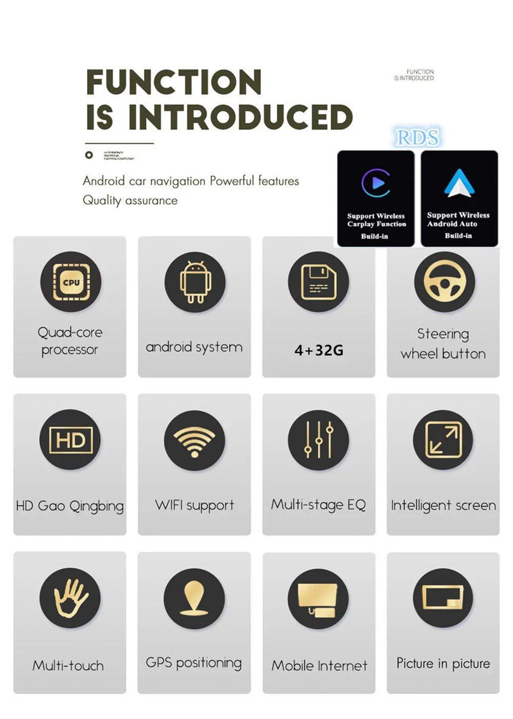 9'' Build-In Wireless Carplay Android Navi for Holden Camaro (2008-2015)