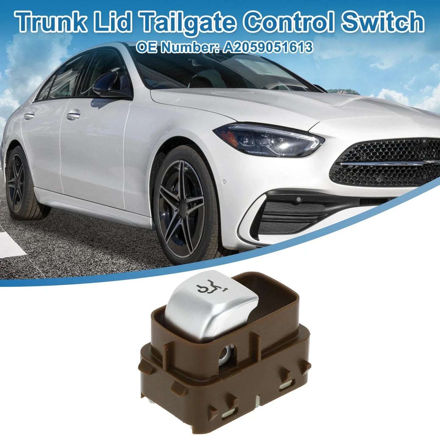 Trunk Release Switch for Mercedes-Benz C180 2017-2018 Brown