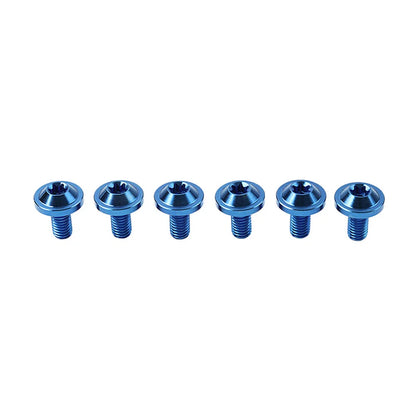 6pcs Blue M6x25mm Torx Head Screws for Bike Motor