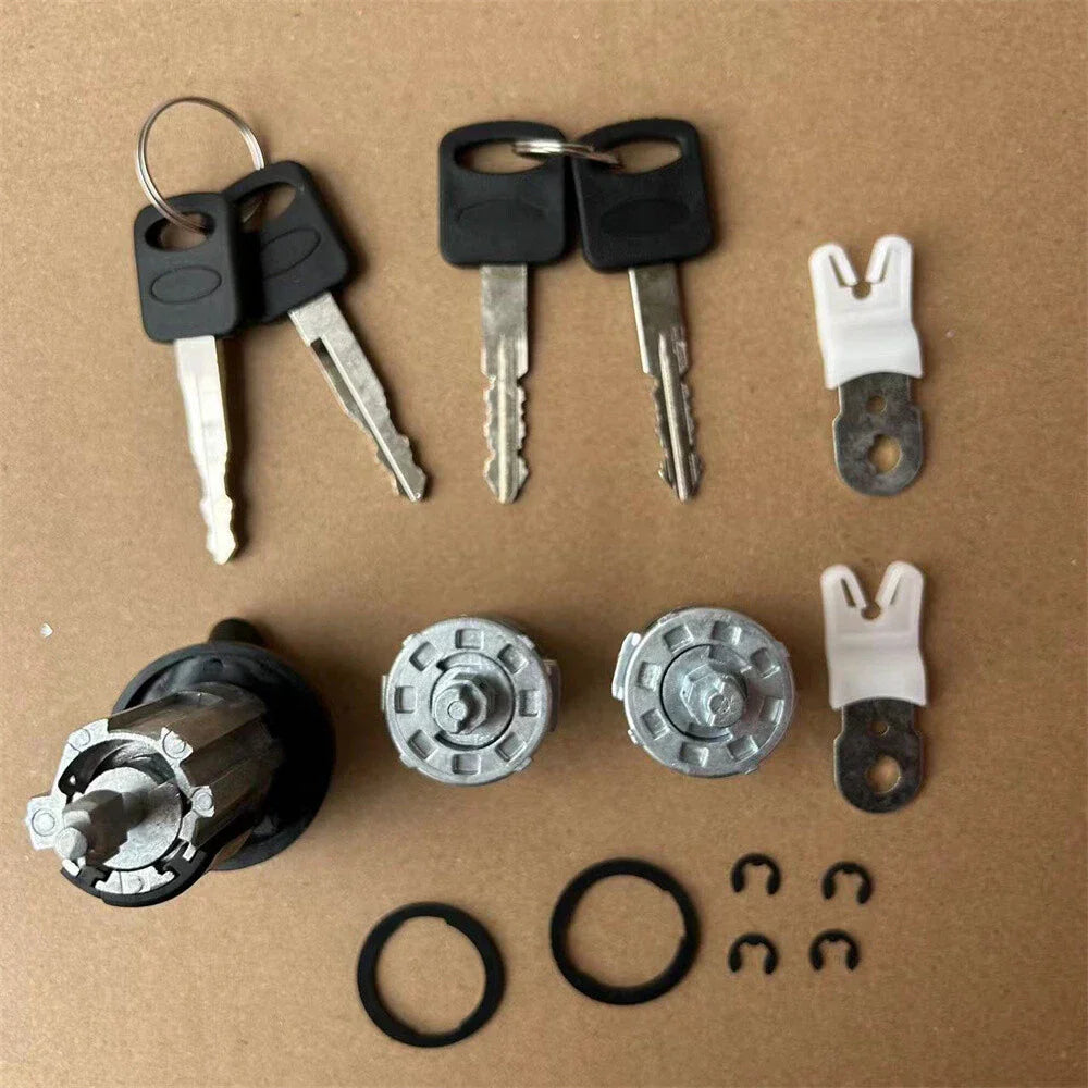 Ignition & Door Lock Cylinder w/ 4 Keys for Ford F250 F350 F450 (1997-2007)