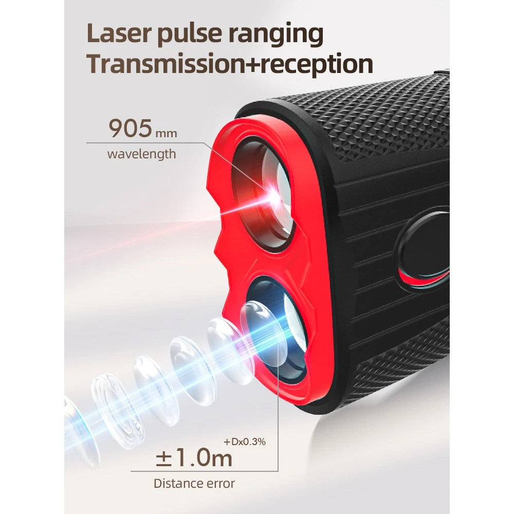 1200 Yards 7X Golf Slope Rangefinder Laser Precision USB Charging