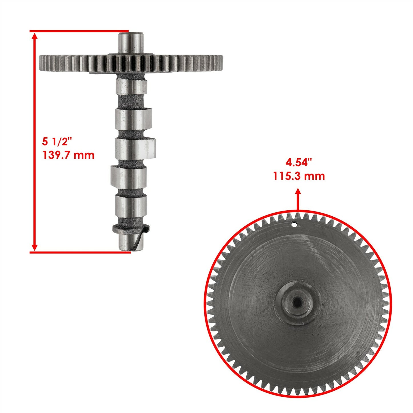 Camshaft Replacement with Metal Spur Gear for Kawasaki 12044-2242 (2007–2020)