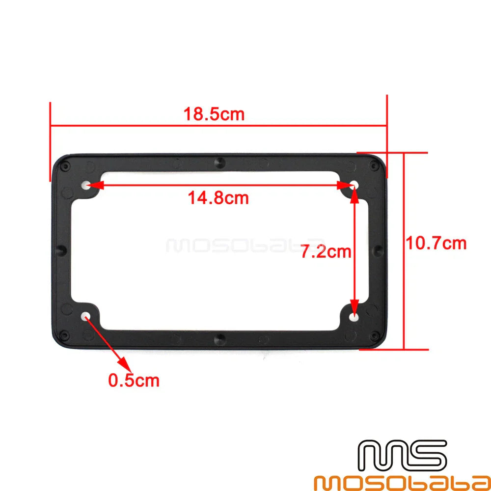 Chrome License Plate Frame Bracket for Harley Scooter Chopper 4" x 7"