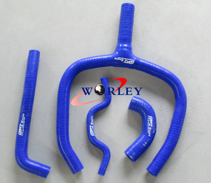 Silicone Radiator Y Hose Blue for Kawasaki KXF 250 KX250F (2009-2016)