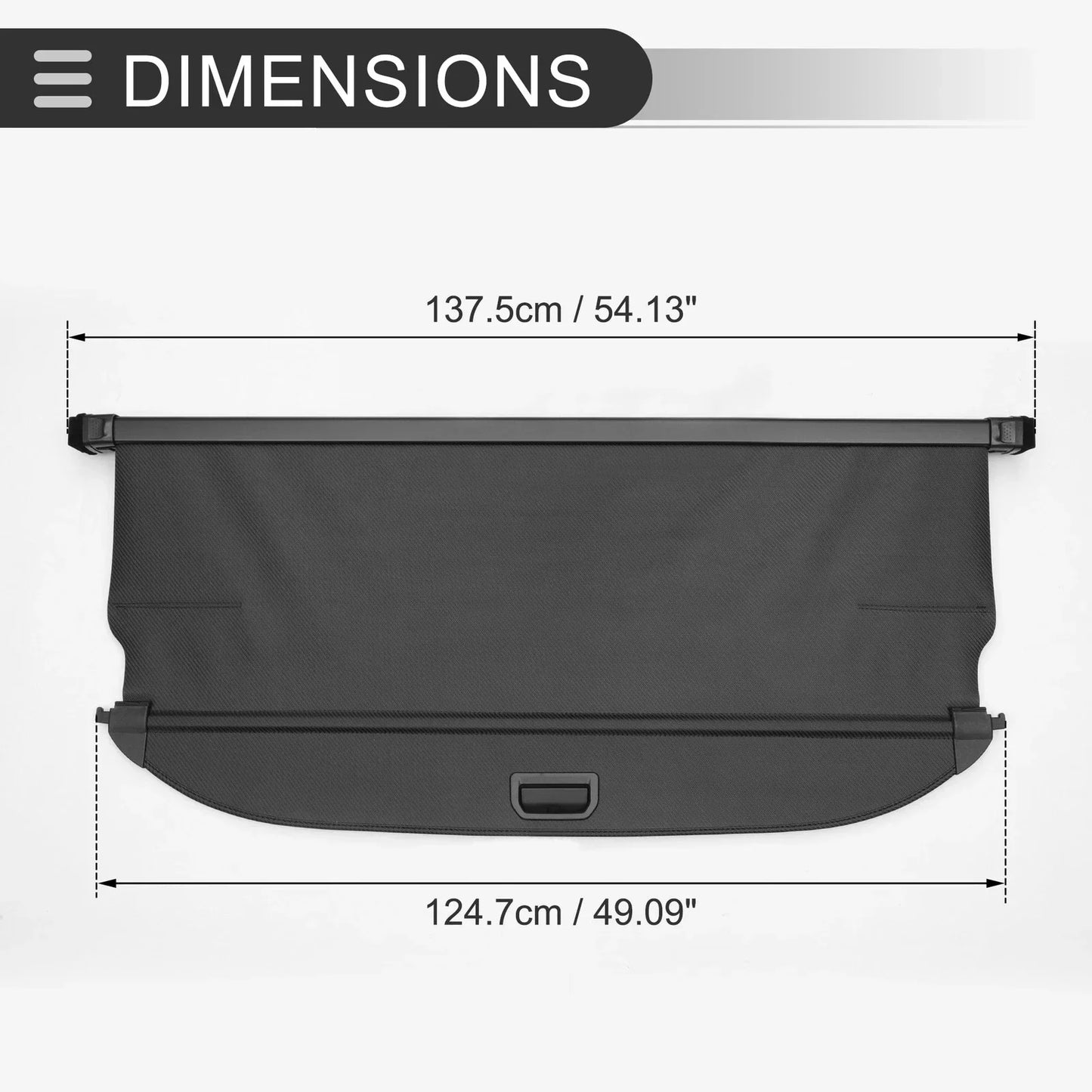 Retractable Cargo Cover for Hyundai Ioniq 5 2022-2024 Black Carbon Fiber