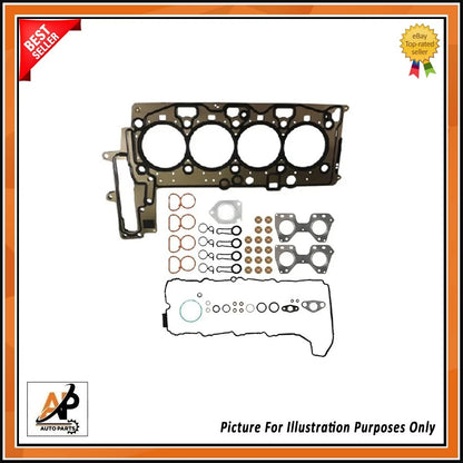 Head Gasket Kit with Bolts OEM Replacement for BMW 2.0d N47 (2007–2016)