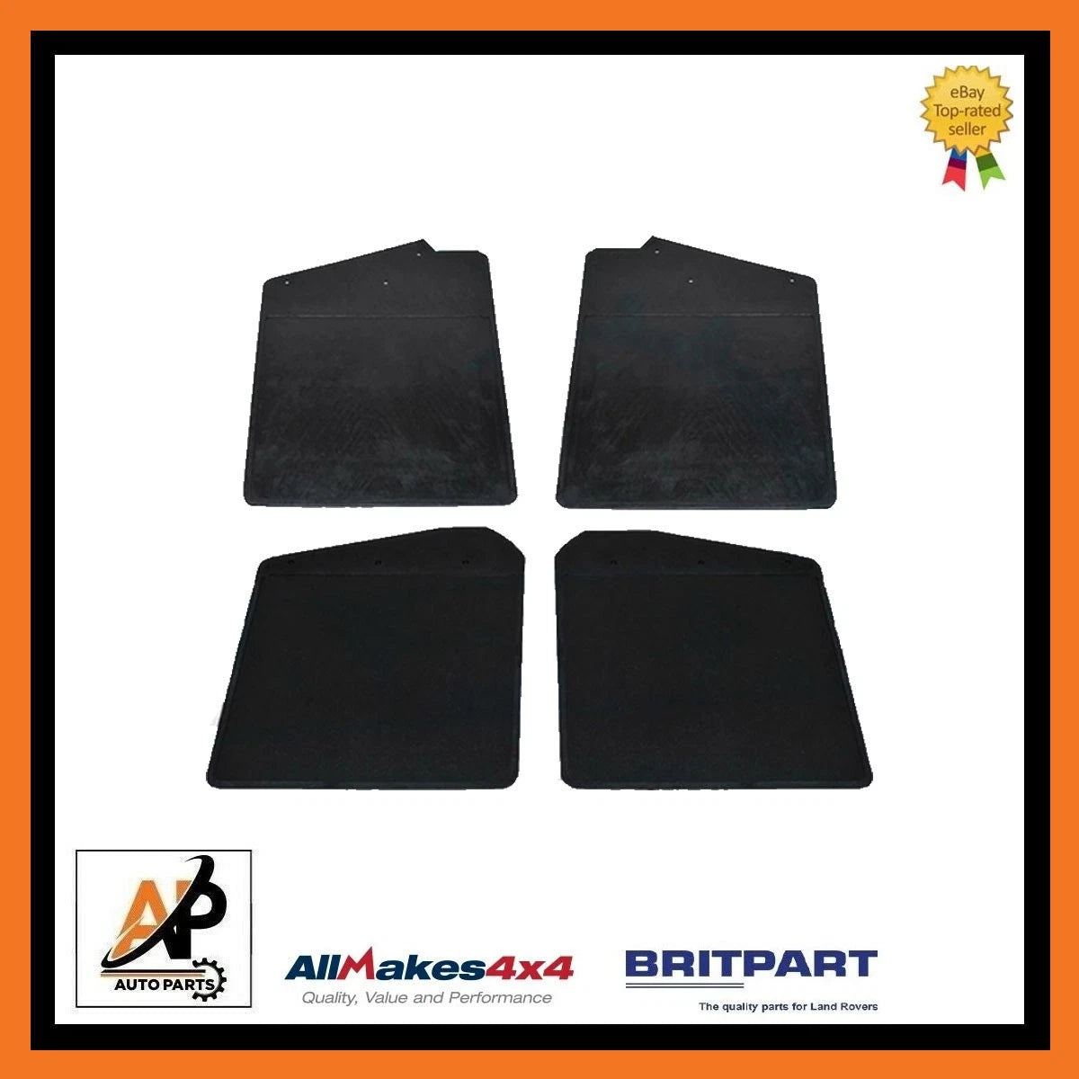 Front and Rear Mud Flaps for Land Rover Defender 90 (1990–1998)