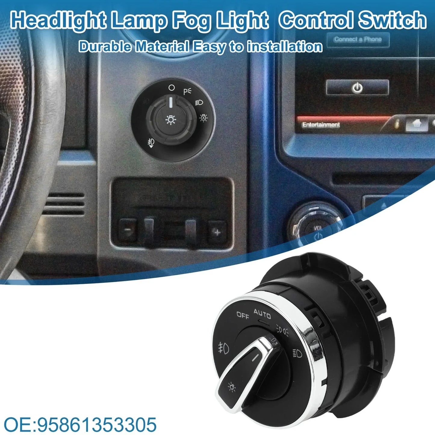 Headlight Fog Light Control Switch for Porsche Cayenne (2011-2016)