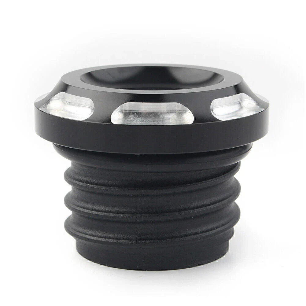 Black Fuel Gas Tank Oil Cap Cover for Harley FXS FXDF FXDL XL