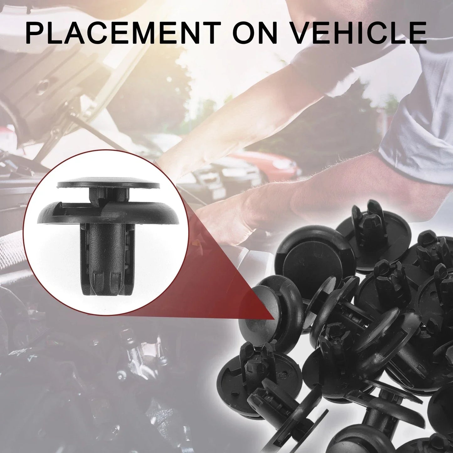 Front Fender Skirt Clips 2 x for Honda Civic 2013-2021 & Honda Fit 2015-2021