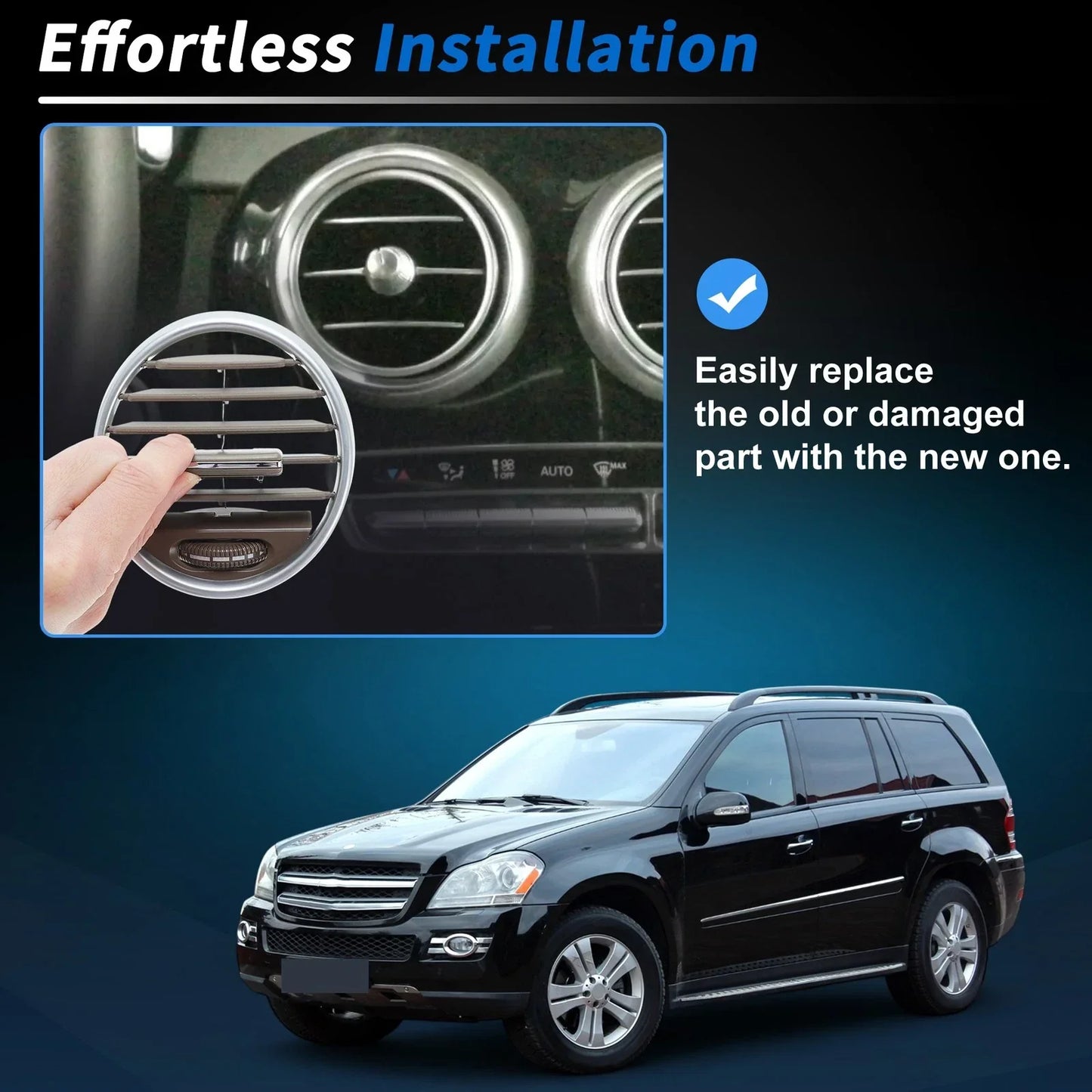 A/C Air Vent Grill for Mercedes Benz X164 GL 350 450 (2007-2012)