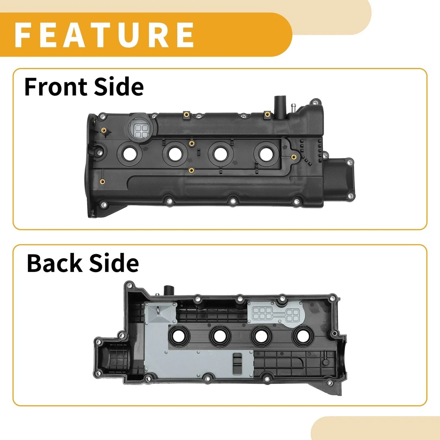 Engine Valve Cover with Gasket for Hyundai Elantra 1.8L 2.0L (2011-2016)