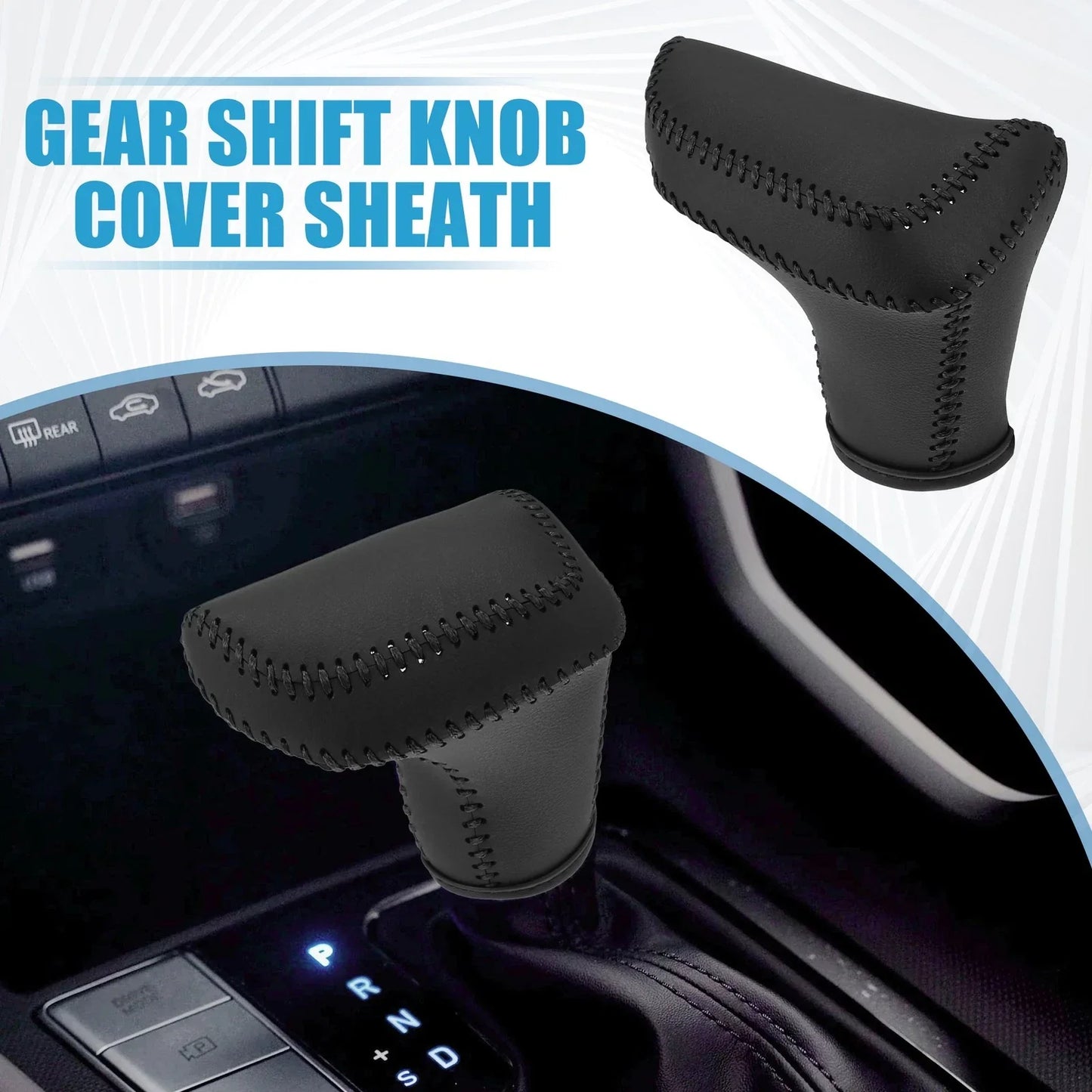 Automatic Gear Shift Knob Cover for Hyundai Elantra 2021-2023 Black