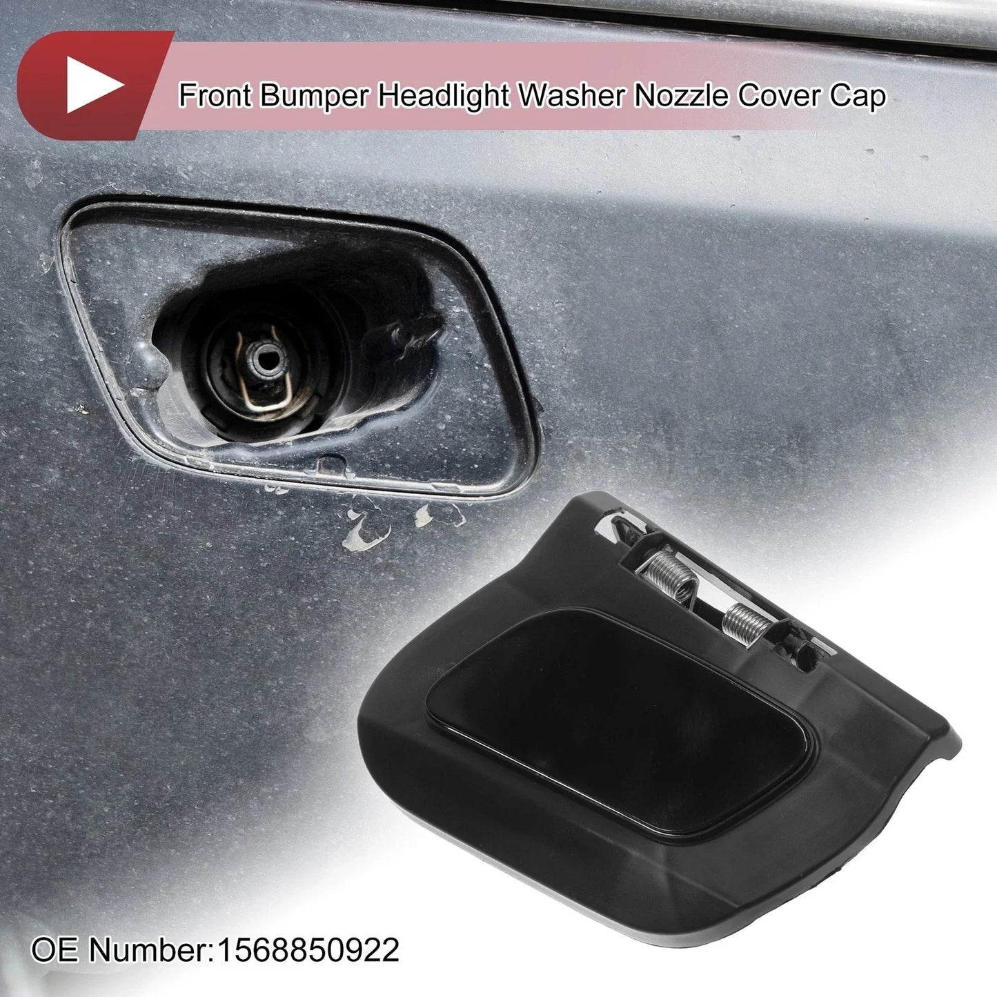 Front Left Washer Nozzle Cover for Mercedes-Benz GLA45 AMG (2015-2019) Black