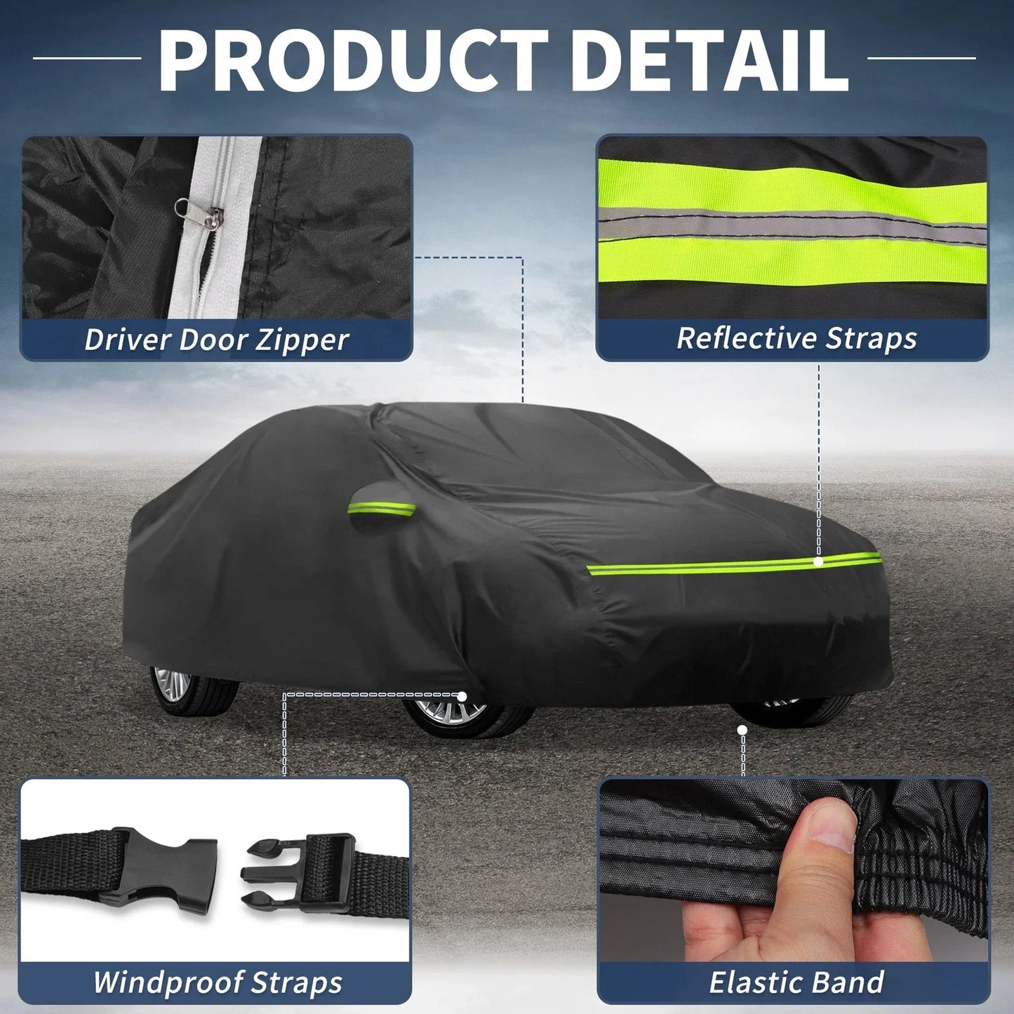 Waterproof 210D-PU Car Cover for BMW 4 Series F32/F33/F36 (2013-2020)