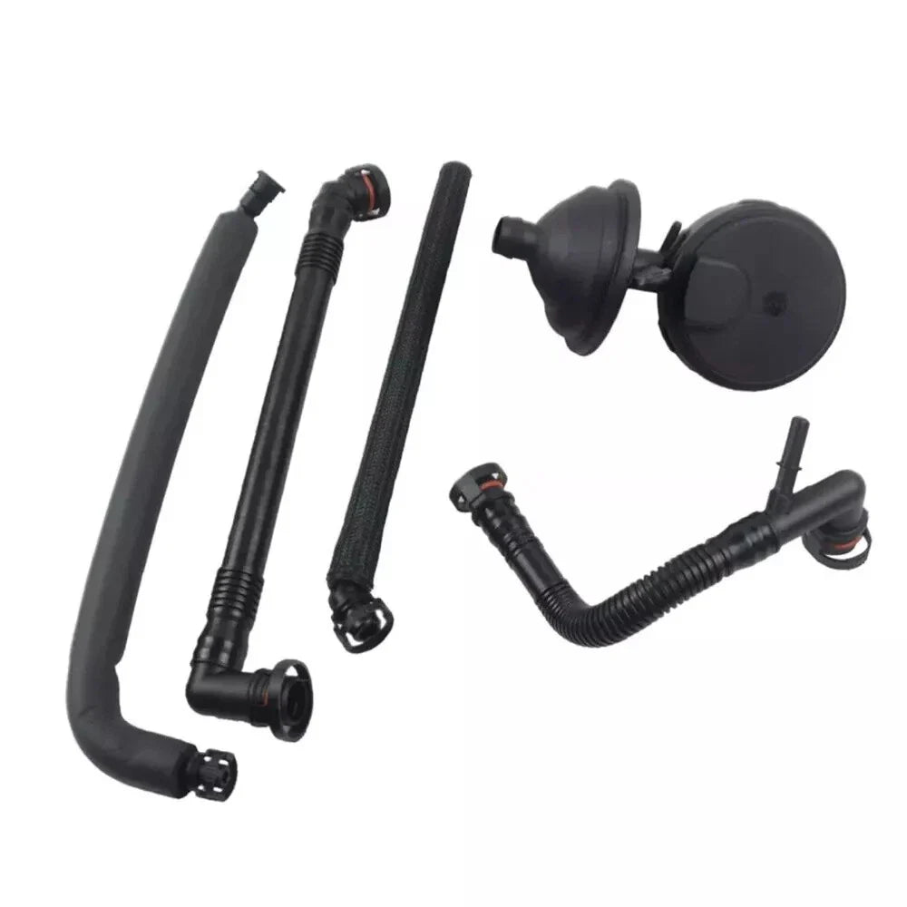 5Pcs PCV Crankcase Vent Valve & Breather Hose for BMW E46 320i 325i X3 Z3 Z4