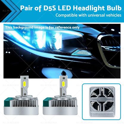 D5S LED Headlight Bulbs for HID Xenon Lamps 6000K