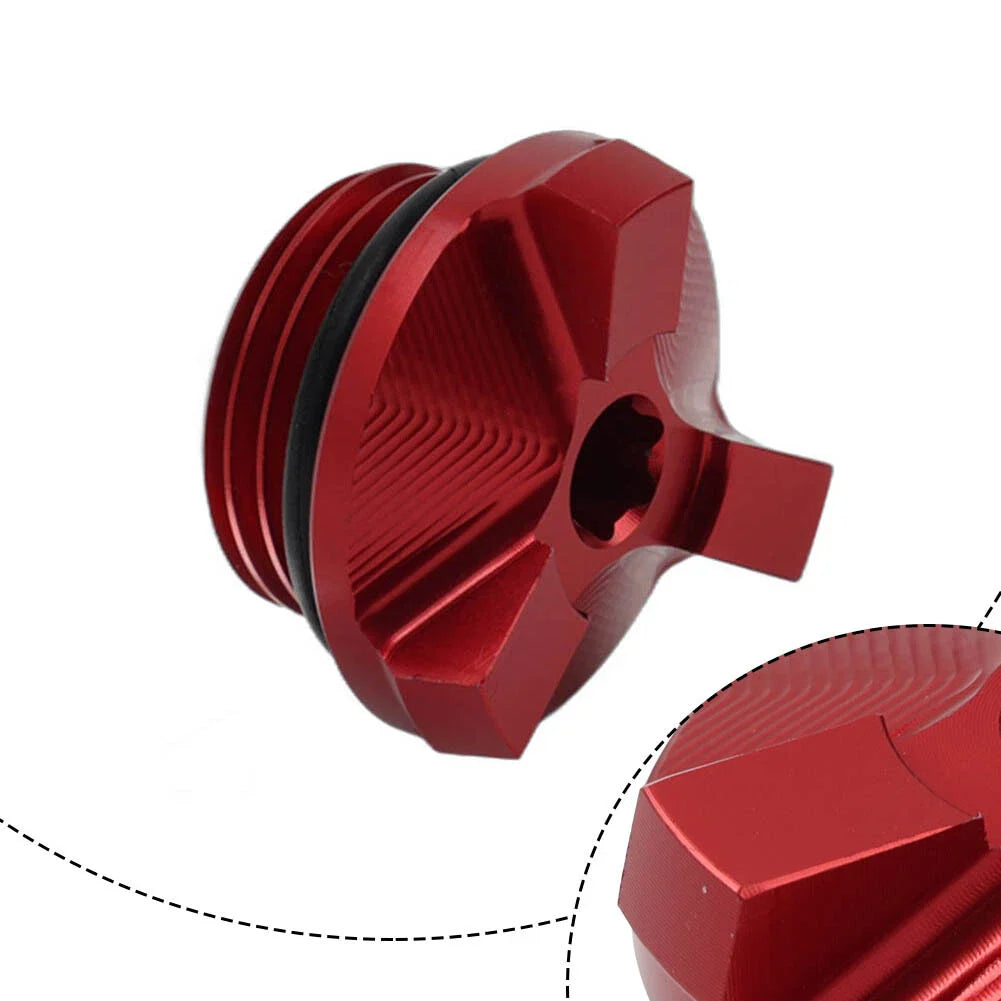 Red Engine Oil Cap Bolt Screw Filler Cover for Kawasaki Z400/650/800/900 Z1000