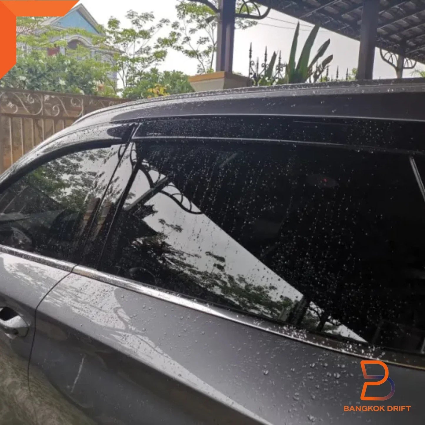 Black Weather Shield Window Visor Rain Guard for BYD Atto3 SUV (2022-2024)