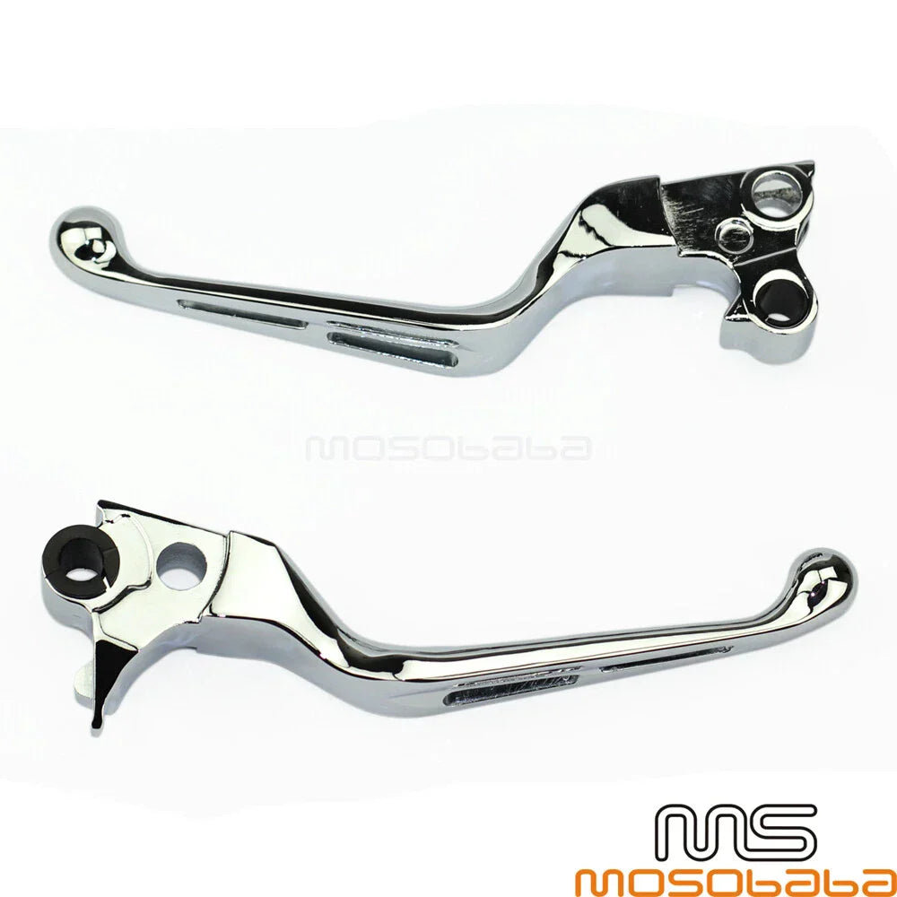 Chrome Billet 3 Slot Brake Clutch Levers for Harley Dyna Sportster Softail FLHR