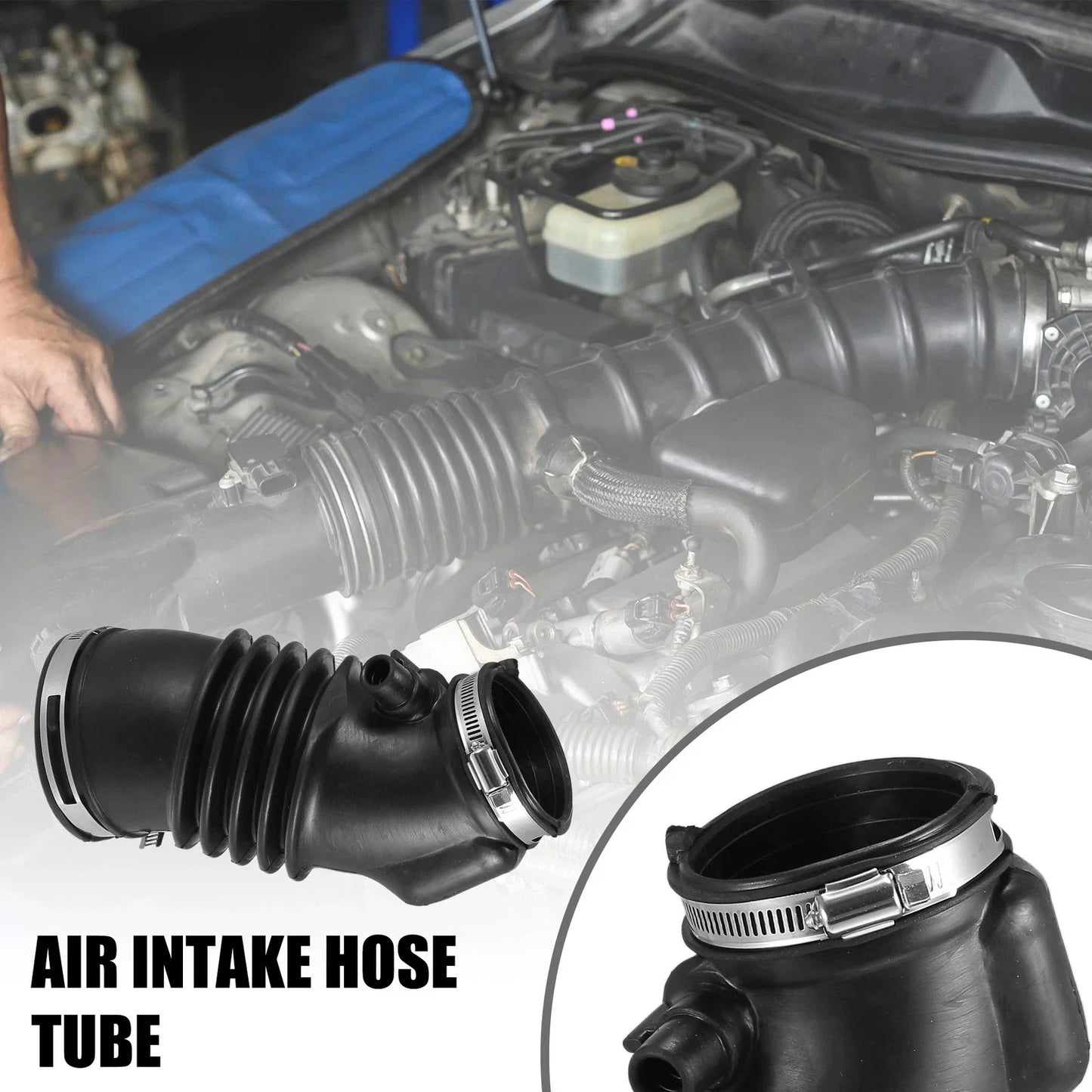 Air Cleaner Intake Hose Tube with Clamps for Honda Pilot V6 3.5L (2009-2015)
