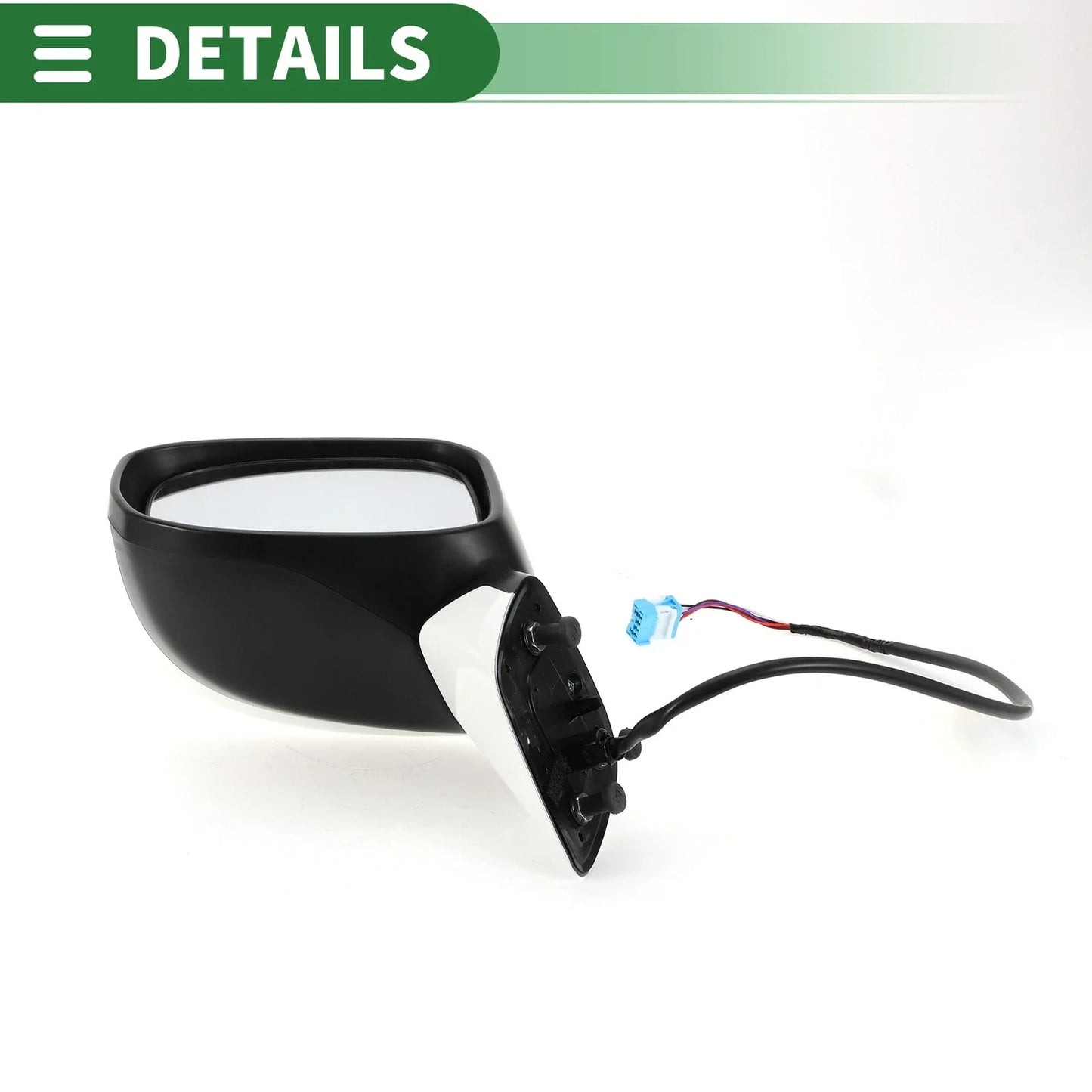 Left Side Door Mirror Replacement for Honda Civic 2012-2013 Manual Folding White