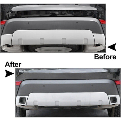 Silver Tail Exhaust Cover Trim for Land Rover Discovery (2017-2021)
